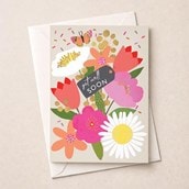 Large Get Well Soon Card - Flowers