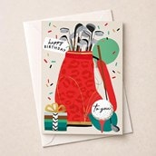 Large Birthday Card - Golf