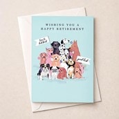 Large Retirement Card - Pack Of Dogs Large Retirement Card - Pack Of Dogs