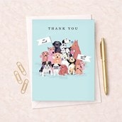 Large Thank You Card - Pack Of Dogs