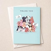 Large Thank You Card - Pack Of Dogs