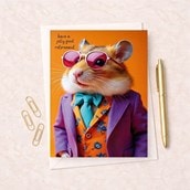 Large Retirement Card - Smart Hamster