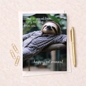 Large Retirement Card - Lazing Sloth