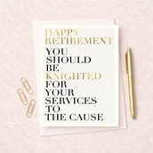 Large Retirement Card - Knighted