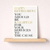Large Retirement Card - Knighted