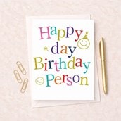 Large Birthday Card - Birthday Happy Day Birthday Person Large Birthday Card - Birthday Happy Day Birthday Person
