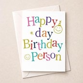 Large Birthday Card - Birthday Happy Day Birthday Person Large Birthday Card - Birthday Happy Day Birthday Person