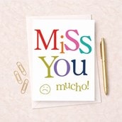 Large Just To Say Card - Miss You Mucho