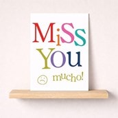 Large Just To Say Card - Miss You Mucho Large Just To Say Card - Miss You Mucho