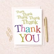 Large Thank You Card - Thank Thank Thank Thank You