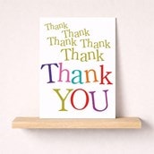 Large Thank You Card - Thank Thank Thank Thank You Large Thank You Card - Thank Thank Thank Thank You