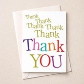 Large Thank You Card - Thank Thank Thank Thank You Large Thank You Card - Thank Thank Thank Thank You