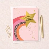 Large Congratulations Card - Shooting Star Large Congratulations Card - Shooting Star