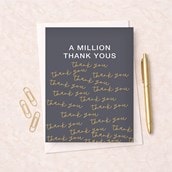 Large Thank You Card - A Million Thank Yous Large Thank You Card - A Million Thank Yous