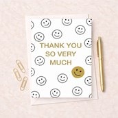Large Thank You Card - Smiley Faces