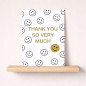Large Thank You Card - Smiley Faces