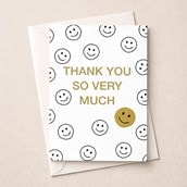Large Thank You Card - Smiley Faces Large Thank You Card - Smiley Faces