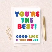 Large Good Luck Card - You're The Best Large Good Luck Card - You're The Best