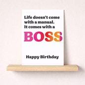Large Birthday Card - Life Doesn't Come With A Manual