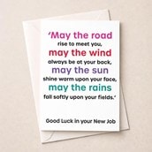 Large Just To Say Card - May The Road Rise To Meet You Large Just To Say Card - May The Road Rise To Meet You