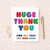 Large Thank You Card - For All That You Have Done Large Thank You Card - For All That You Have Done