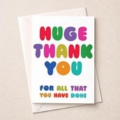 Large Thank You Card - For All That You Have Done