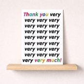 Large Thank You Card - Very Very Very Much Large Thank You Card - Very Very Very Much