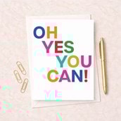 Large Just To Say Card - Oh Yes You Can