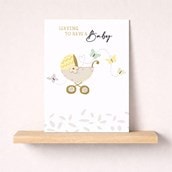 Large Leaving For A Baby Card - Pram