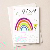 Large Get Well Soon Card - Rainbow Large Get Well Soon Card - Rainbow
