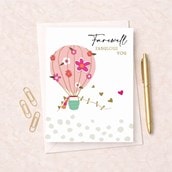 Large Sorry You're Leaving Card - Hot Air Balloon