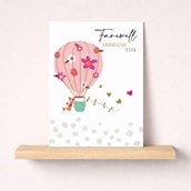 Large Sorry You're Leaving Card - Hot Air Balloon Large Sorry You're Leaving Card - Hot Air Balloon