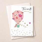 Large Sorry You're Leaving Card - Hot Air Balloon Large Sorry You're Leaving Card - Hot Air Balloon