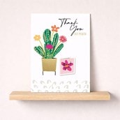 Large Thank You Card - Cactus