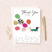Large Thank You Card - Sausage Dog Large Thank You Card - Sausage Dog