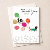 Large Thank You Card - Sausage Dog