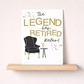 Large Retirement Card - The Legend