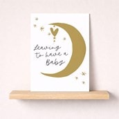 Large Leaving For A Baby Card - Crescent Moon