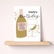 Large Birthday Card - 99.9% Chance Of Wine Large Birthday Card - 99.9% Chance Of Wine