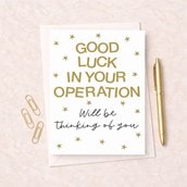 Large Get Well Soon Card - Good Luck In Your Operation