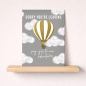 Large Sorry You're Leaving Card - Hot Air Balloon Large Sorry You're Leaving Card - Hot Air Balloon