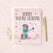 Large Sorry You're Leaving Card - Dog Large Sorry You're Leaving Card - Dog