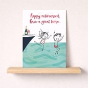 Large Retirement Card - Jumping Into The Sea