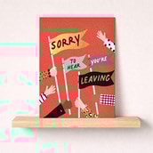 Large Sorry You're Leaving Card - Flags Large Sorry You're Leaving Card - Flags