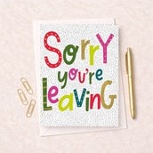 Large Sorry You're Leaving Card - Sorry