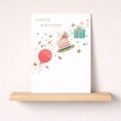 Large Birthday Card - Gifts & Cakes