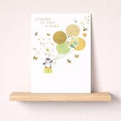 Large Leaving For A Baby Card - Penguin