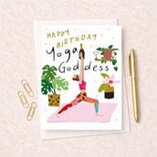 Large Birthday Card - Yoga Goddess Large Birthday Card - Yoga Goddess