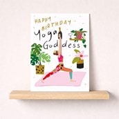 Large Birthday Card - Yoga Goddess Large Birthday Card - Yoga Goddess