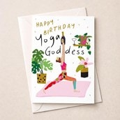 Large Birthday Card - Yoga Goddess Large Birthday Card - Yoga Goddess